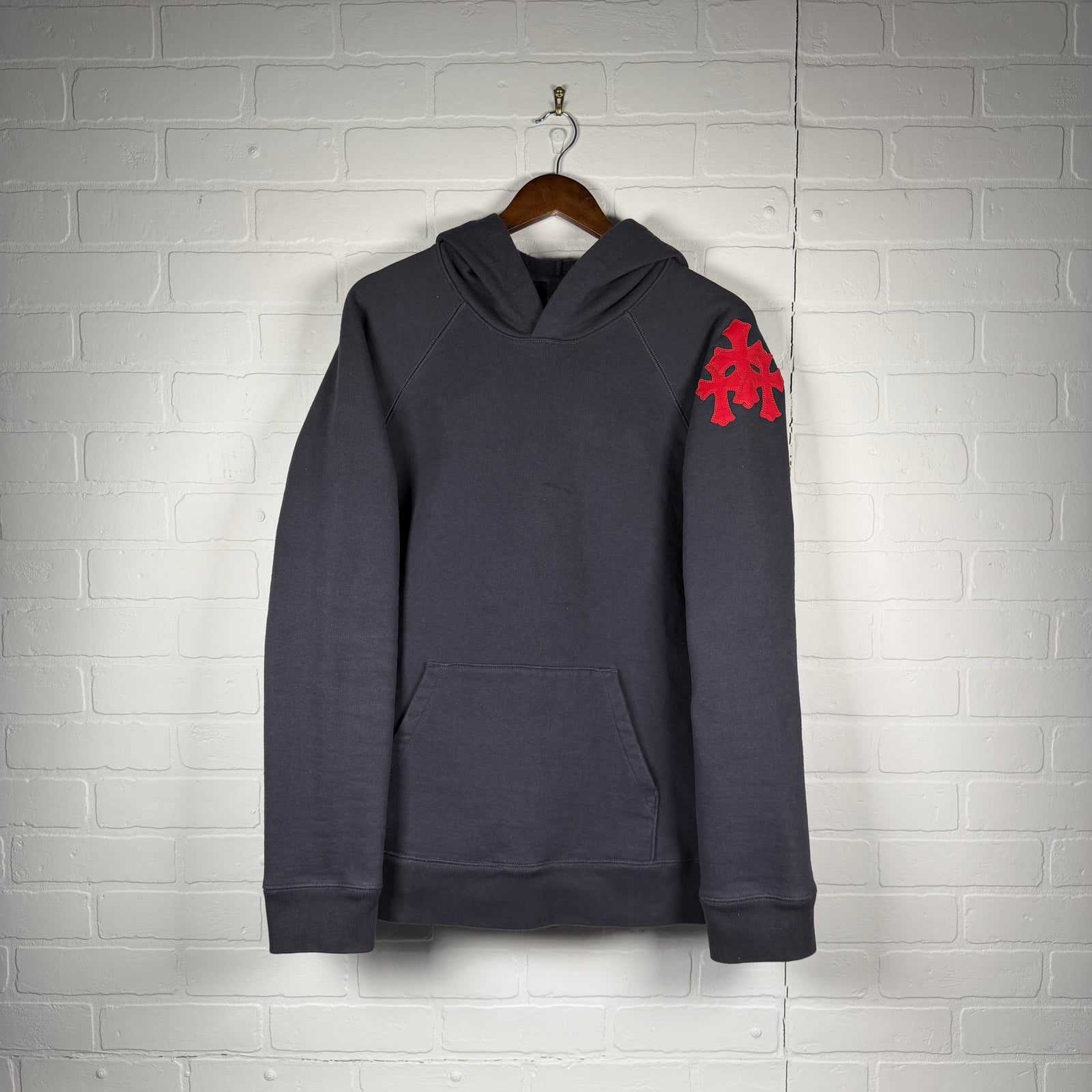 Chrome Hearts Red Triple Cross Patch Paper Jam Hoodie