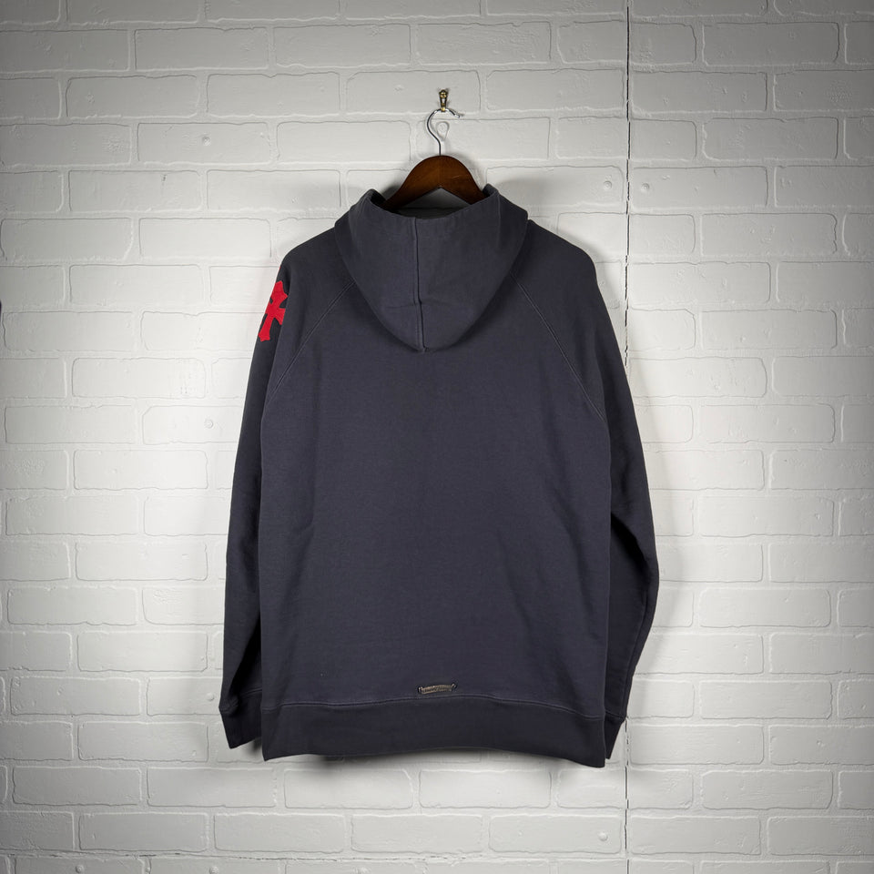Chrome Hearts Red Triple Cross Patch Paper Jam Hoodie
