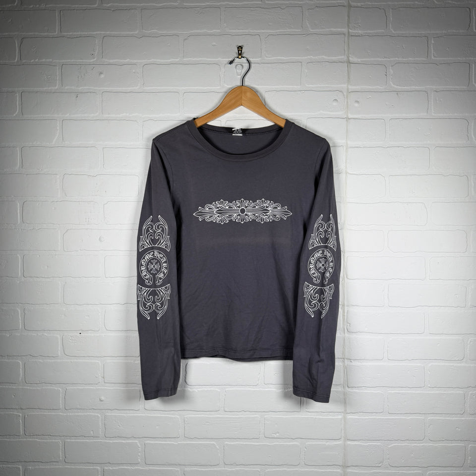 Chrome Hearts Vintage Floral Cross Long Sleeve