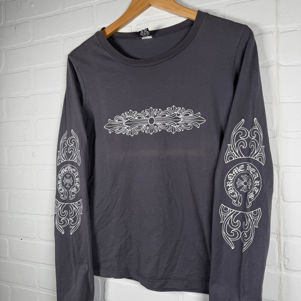 Chrome Hearts Vintage Floral Cross Long Sleeve