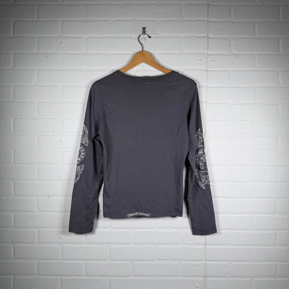 Chrome Hearts Vintage Floral Cross Long Sleeve