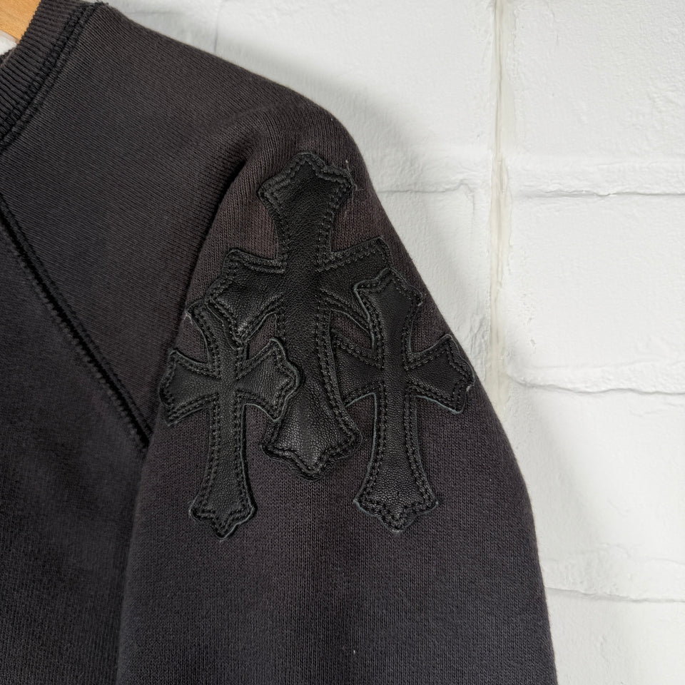 Chrome Hearts Black Triple Cross Patch Paper Jam Crewneck
