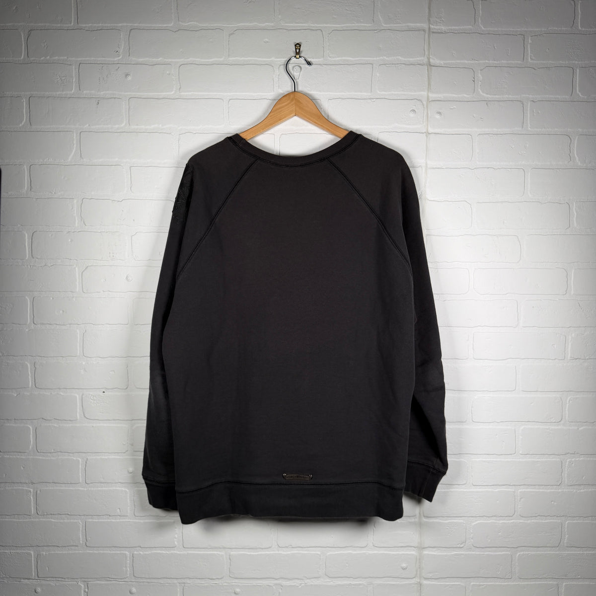 Chrome Hearts Black Triple Cross Patch Paper Jam Crewneck