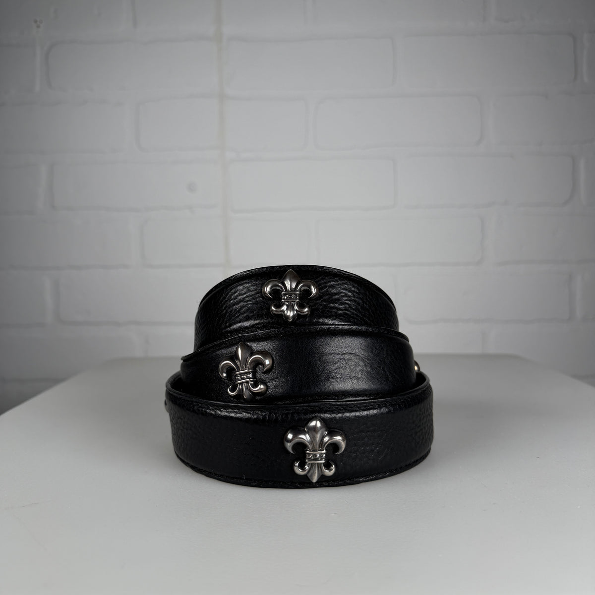 Chrome Hearts Fleur De Lis Pendant Belt Strap