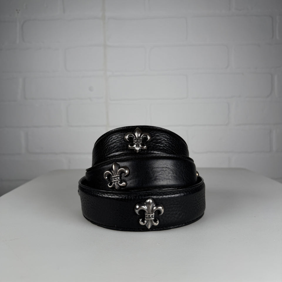 Chrome Hearts Fleur De Lis Pendant Belt Strap