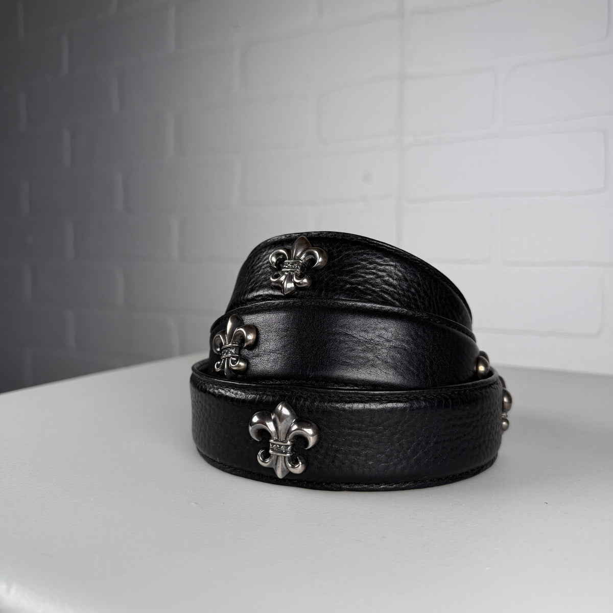 Chrome Hearts Fleur De Lis Pendant Belt Strap