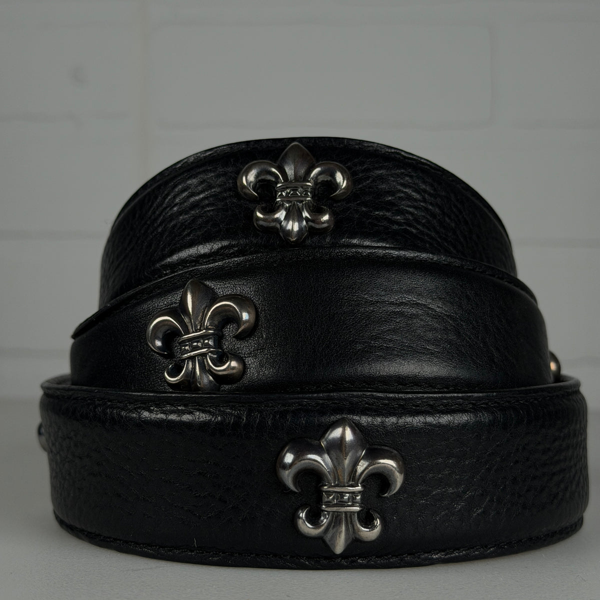 Chrome Hearts Fleur De Lis Pendant Belt Strap