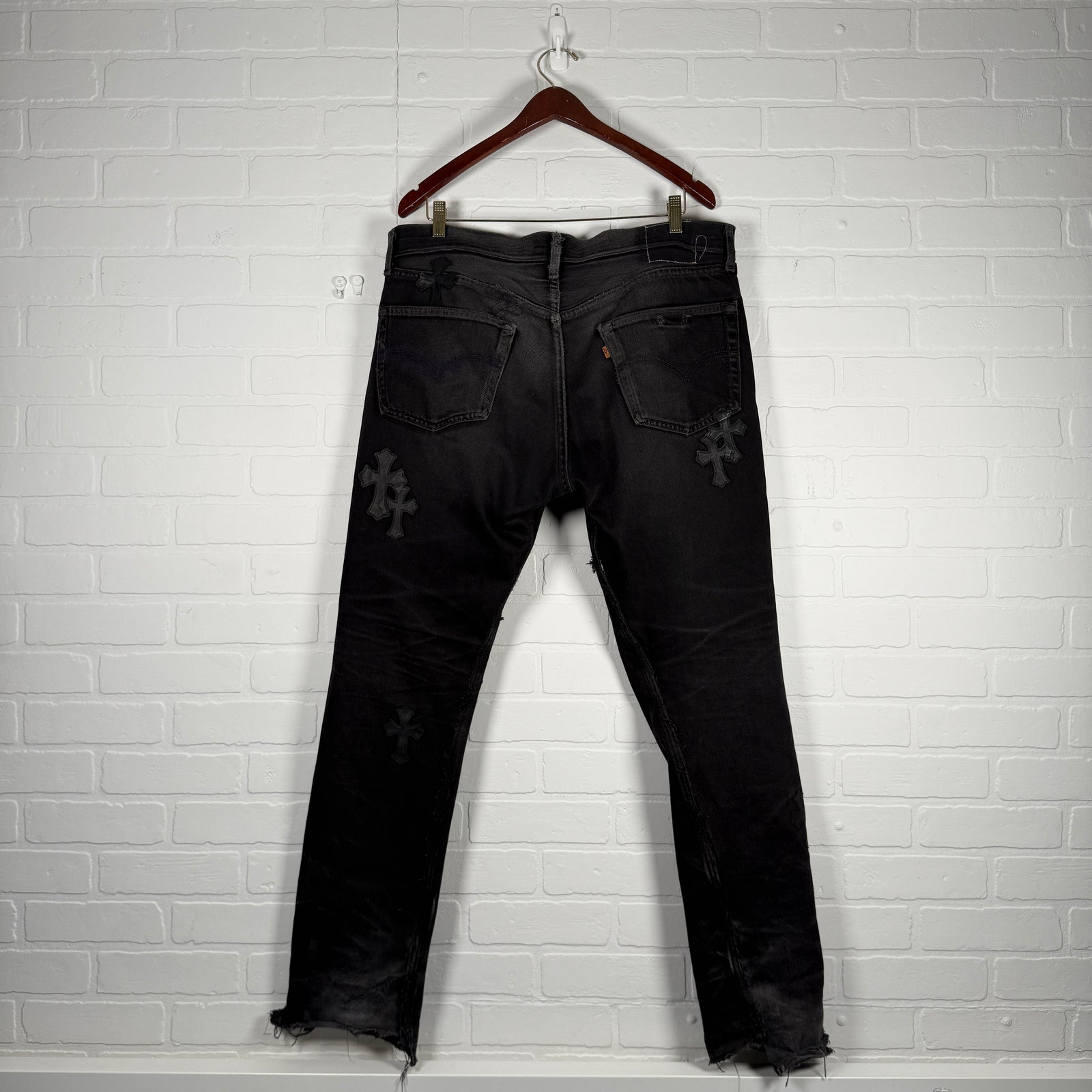 Chrome Hearts Black Cross Patch Jeans