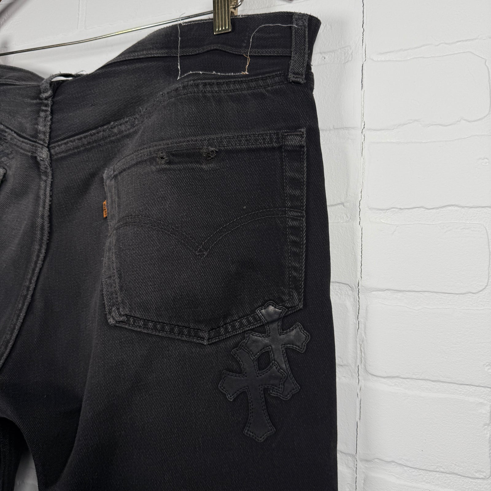 Chrome Hearts Black Cross Patch Jeans