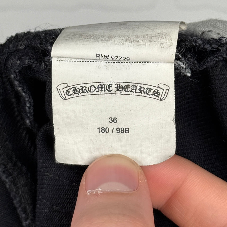 Chrome Hearts Black Cross Patch Jeans