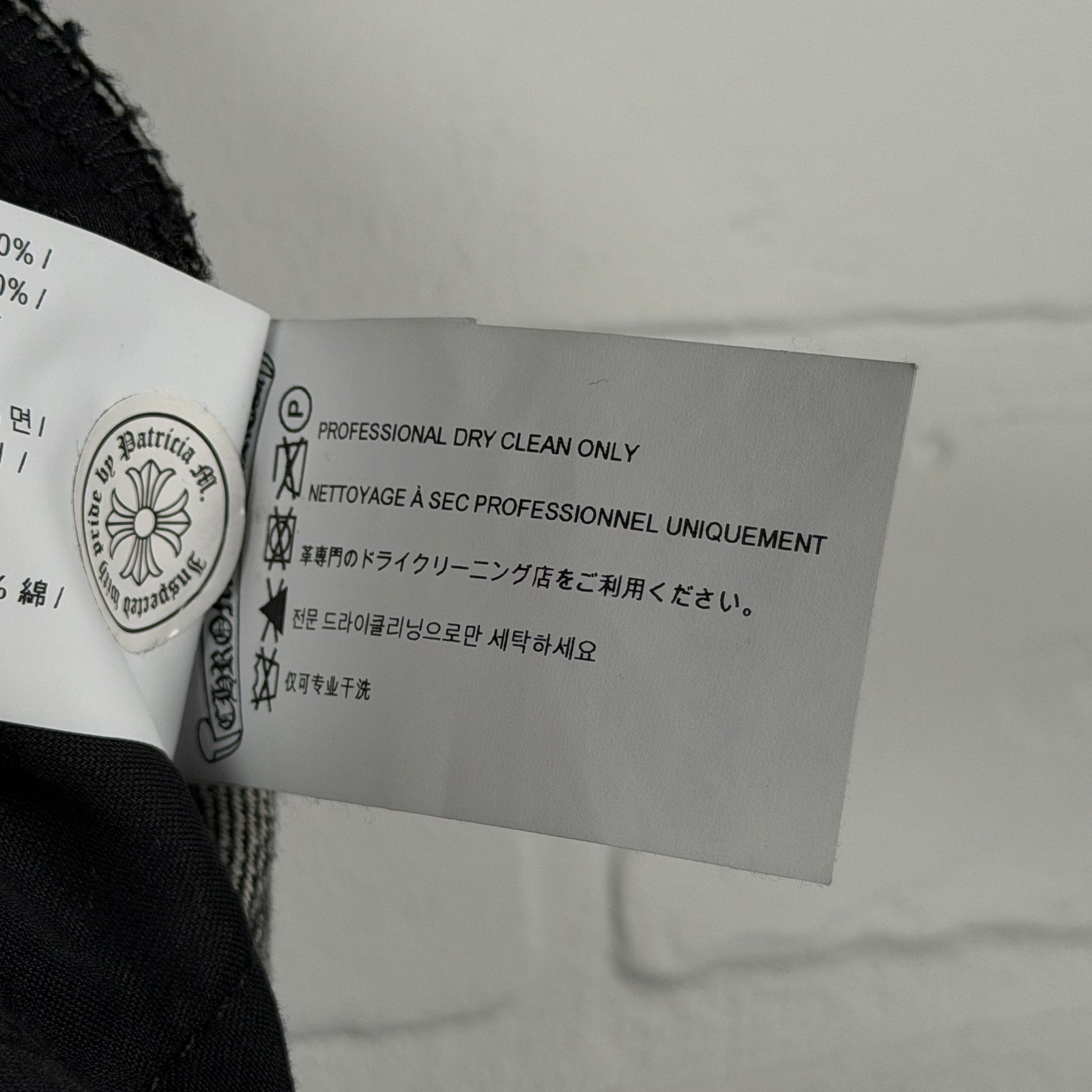 Chrome Hearts Fleur Knee Black Star Patch Jeans