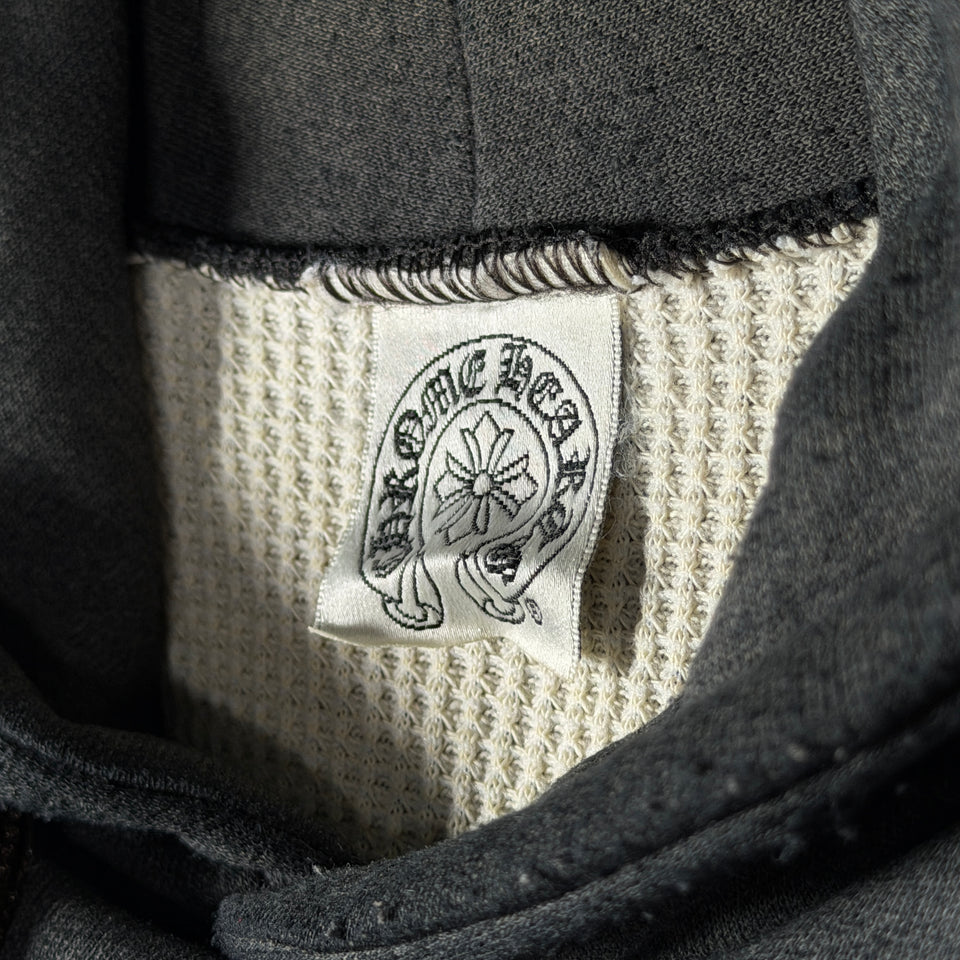 Chrome Hearts Vintage Thermal Floral Cross Horseshoe Hoodie