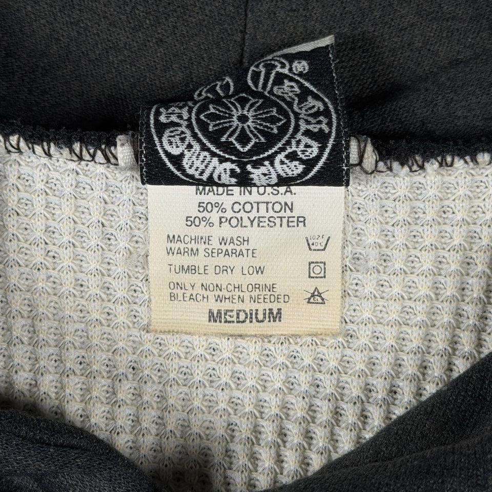 Chrome Hearts Vintage Thermal Floral Cross Horseshoe Hoodie