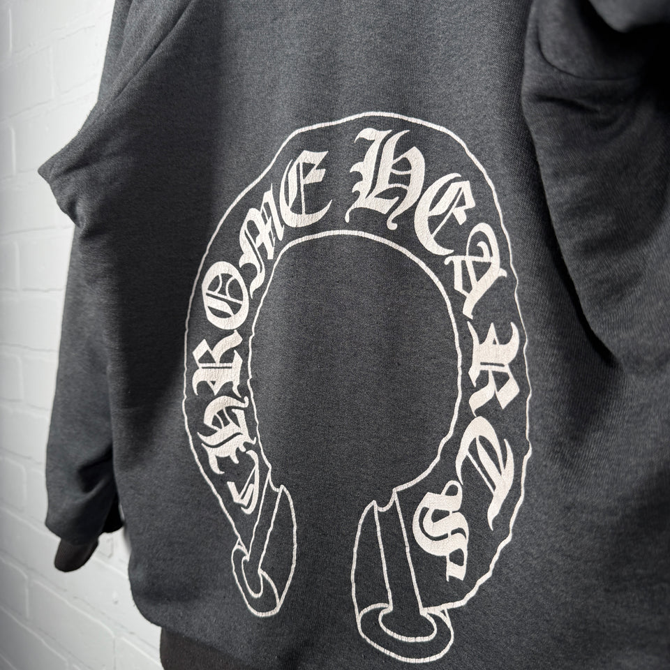 Chrome Hearts Vintage Thermal Floral Cross Horseshoe Hoodie