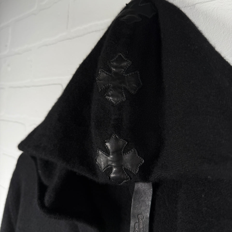 Chrome Hearts Cashmere Spine Black Plus Patch Zip Up Hoodie