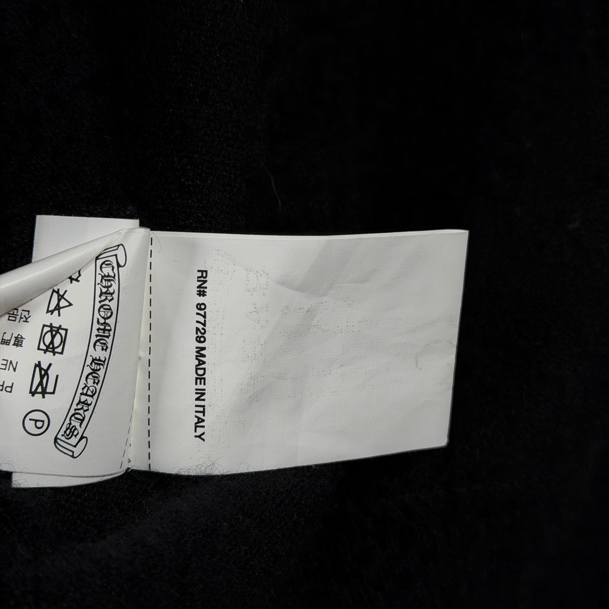 Chrome Hearts Cashmere Spine Black Plus Patch Zip Up Hoodie