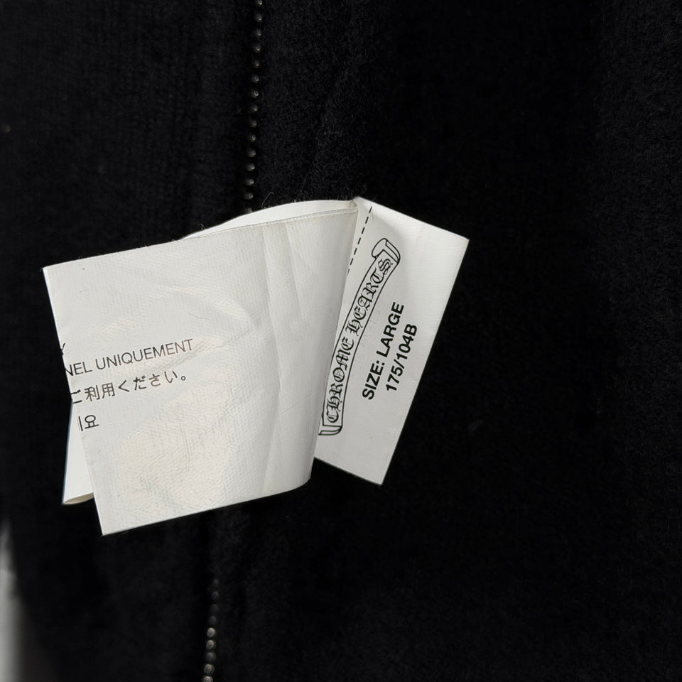 Chrome Hearts Cashmere Spine Black Plus Patch Zip Up Hoodie