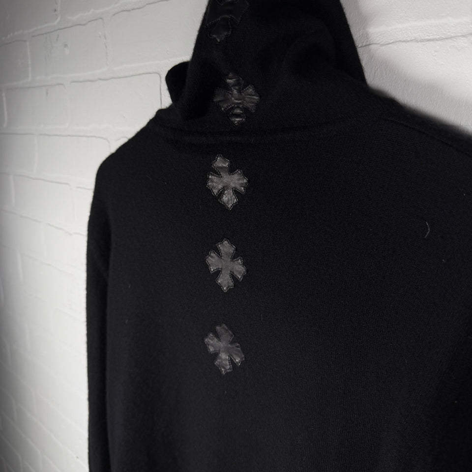 Chrome Hearts Cashmere Spine Black Plus Patch Zip Up Hoodie