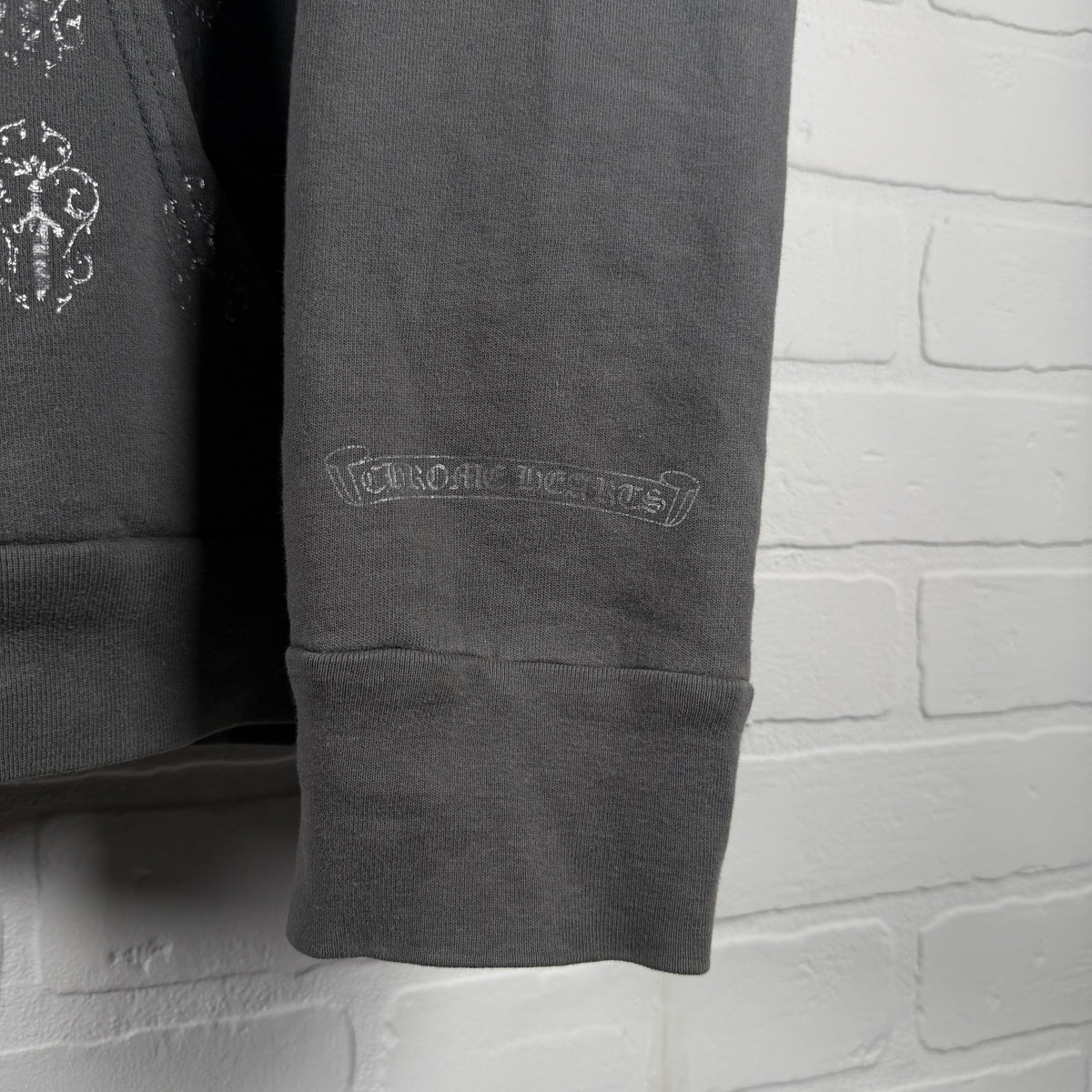 Chrome Hearts Vintage Vine Dagger Fleur Horseshoe Zip Up Hoodie