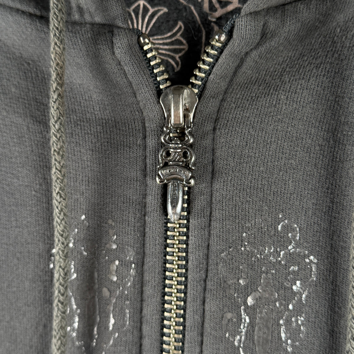 Chrome Hearts Vintage Vine Dagger Fleur Horseshoe Zip Up Hoodie