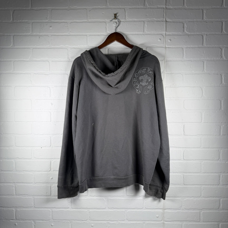 Chrome Hearts Vintage Vine Dagger Fleur Horseshoe Zip Up Hoodie