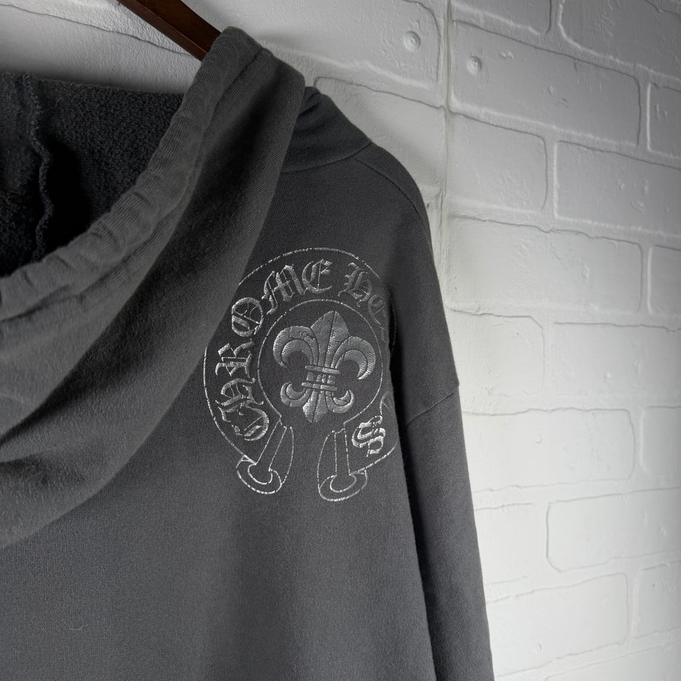 Chrome Hearts Vintage Vine Dagger Fleur Horseshoe Zip Up Hoodie