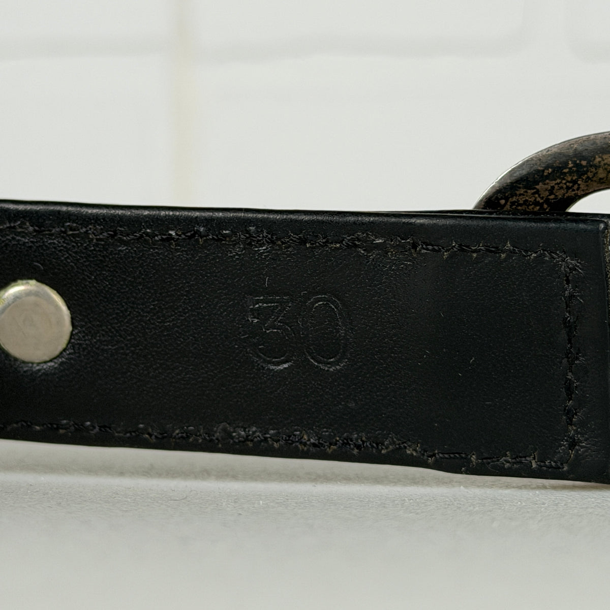 Chrome Hearts Vintage Silver Plus Cross Studded Mini Gunslinger Belt