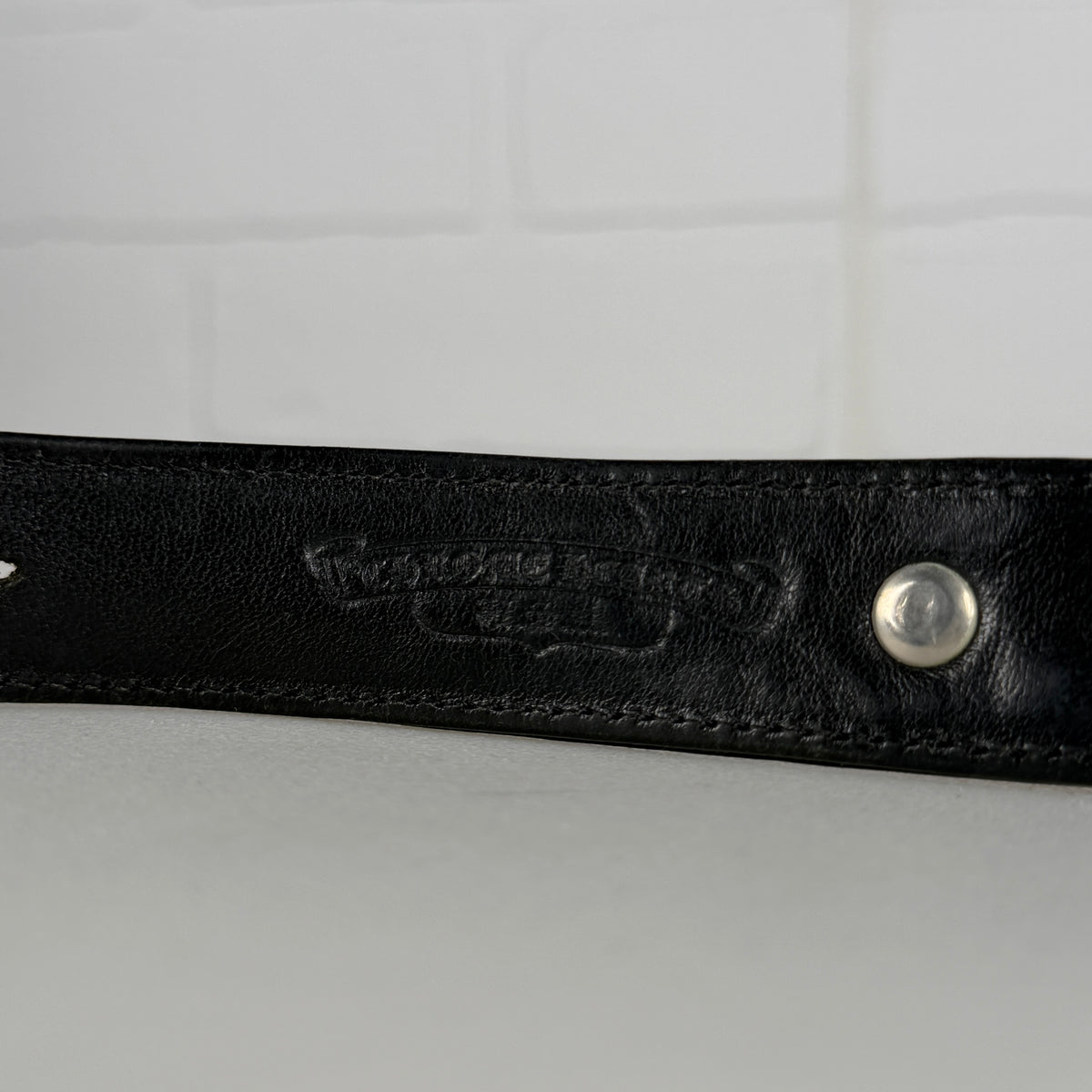 Chrome Hearts Vintage Silver Plus Cross Studded Mini Gunslinger Belt