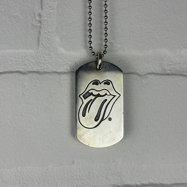 Chrome Hearts Rolling Stones Dog Tag Pendant