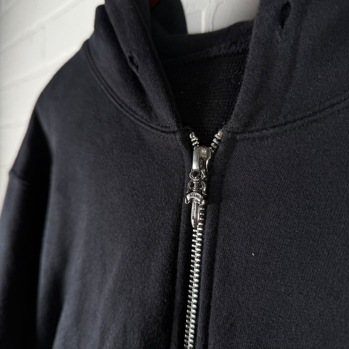 Chrome Hearts Thermal T-Bar Logo Floral Cross Horseshoe Zip Up Hoodie