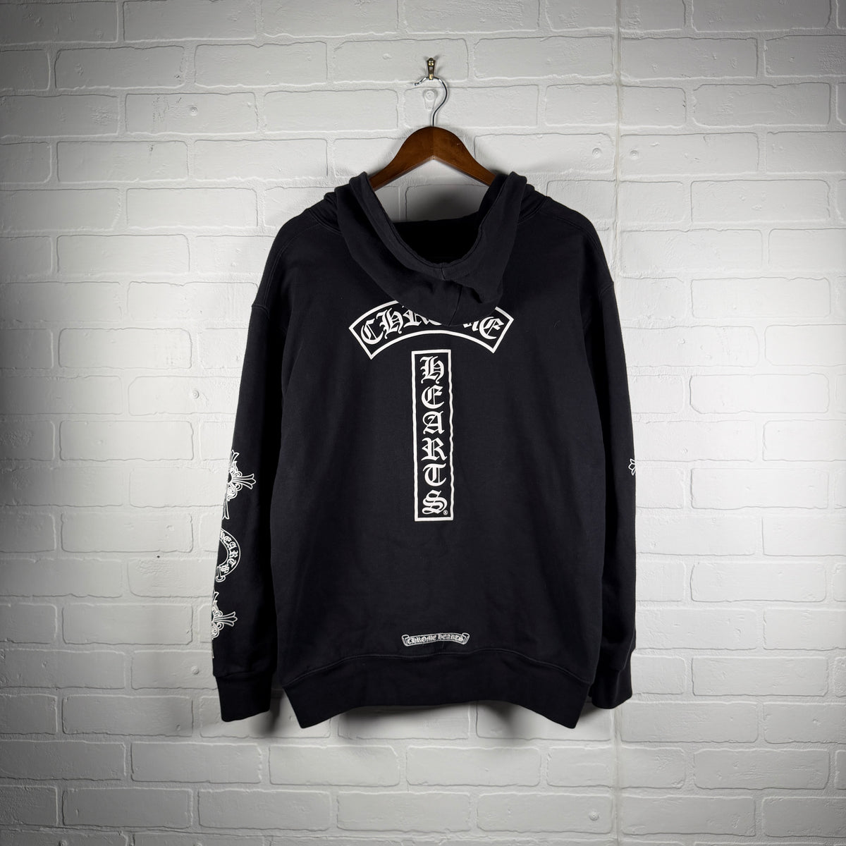 Chrome Hearts Thermal T-Bar Logo Floral Cross Horseshoe Zip Up Hoodie