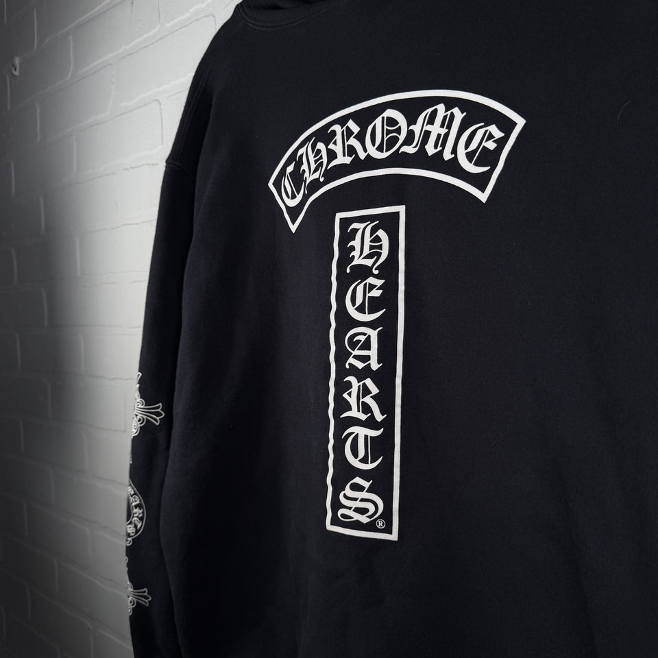 Chrome Hearts Thermal T-Bar Logo Floral Cross Horseshoe Zip Up Hoodie