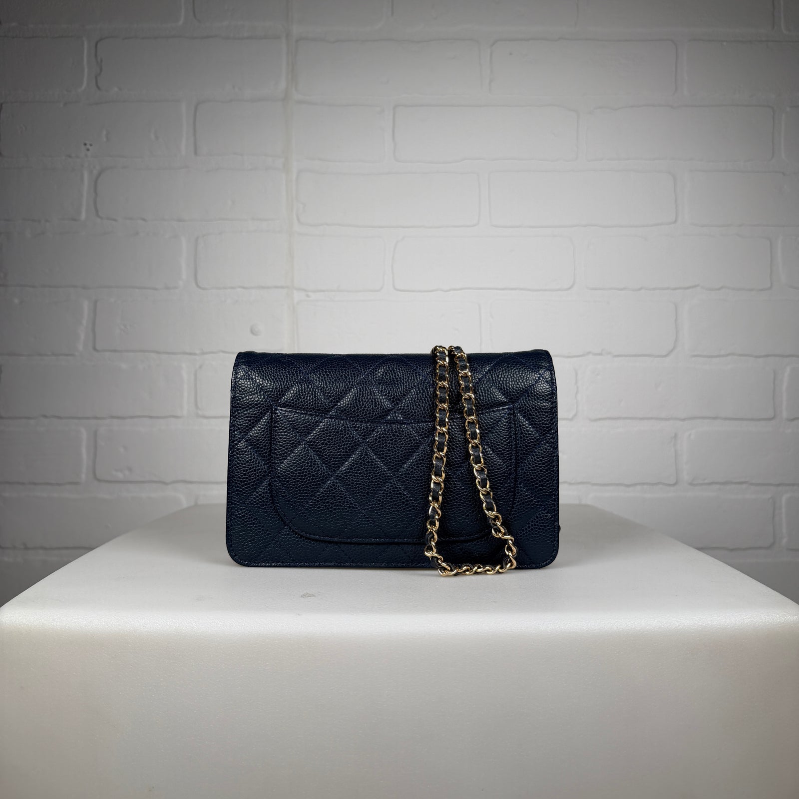 Chanel Quilted Caviar Wallet On Chain Handbag