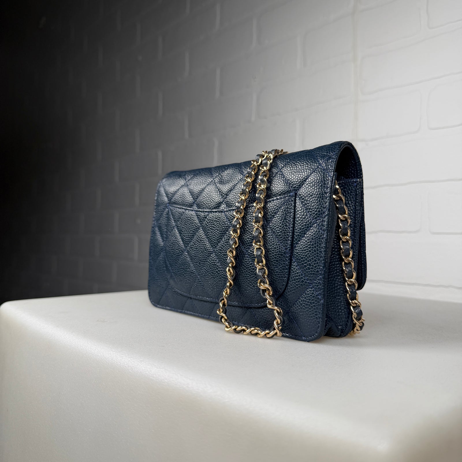 Chanel Quilted Caviar Wallet On Chain Handbag