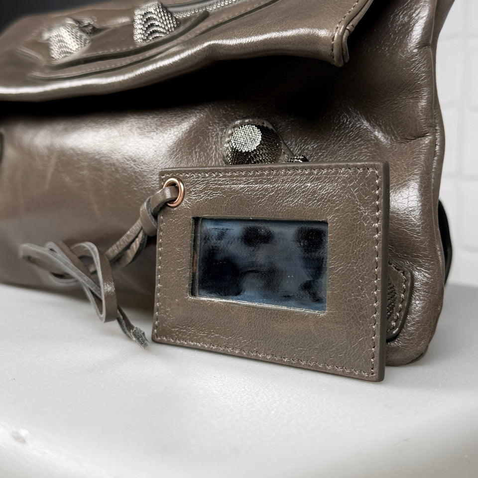 Balenciaga Leather Envelope Clutch Bag