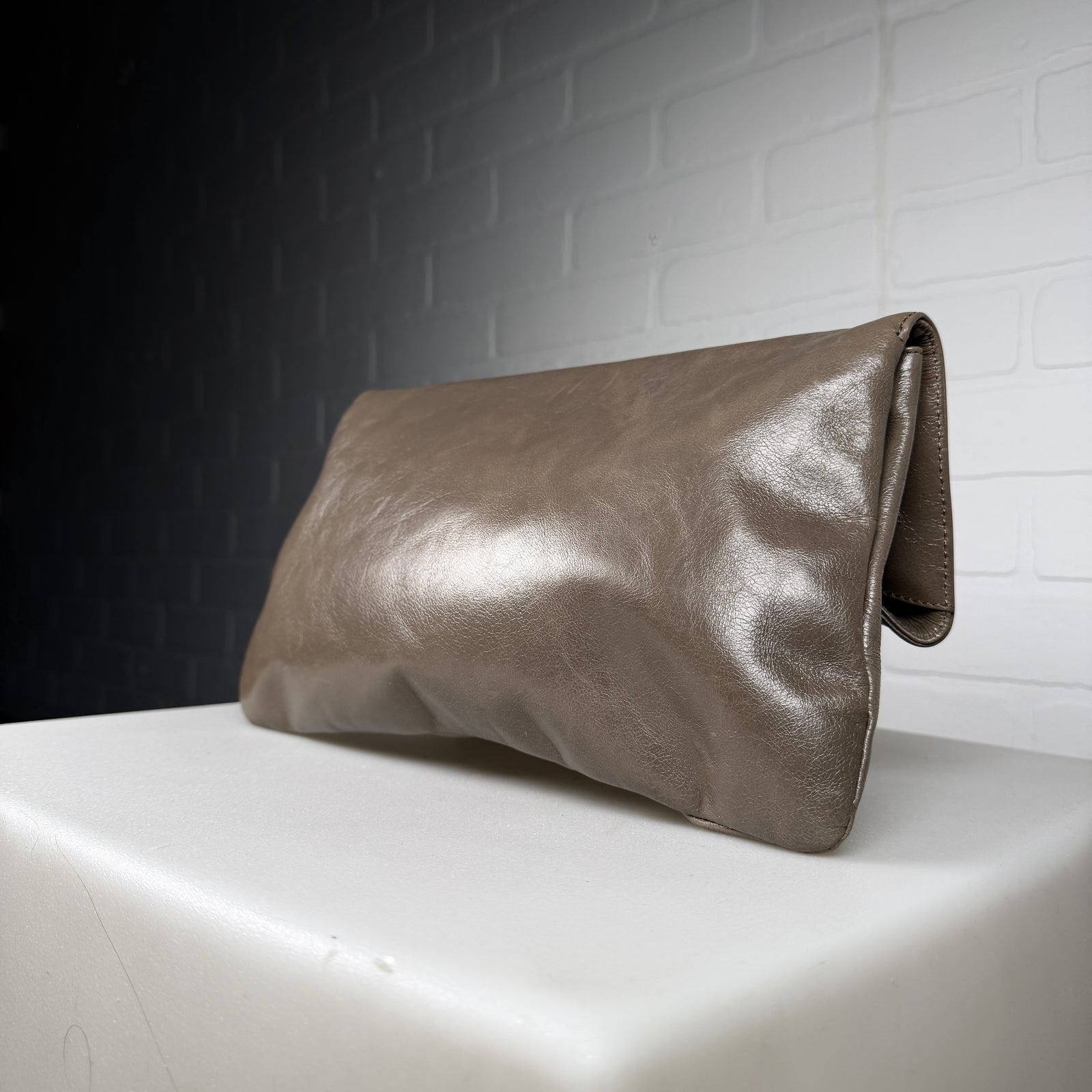 Balenciaga Leather Envelope Clutch Bag