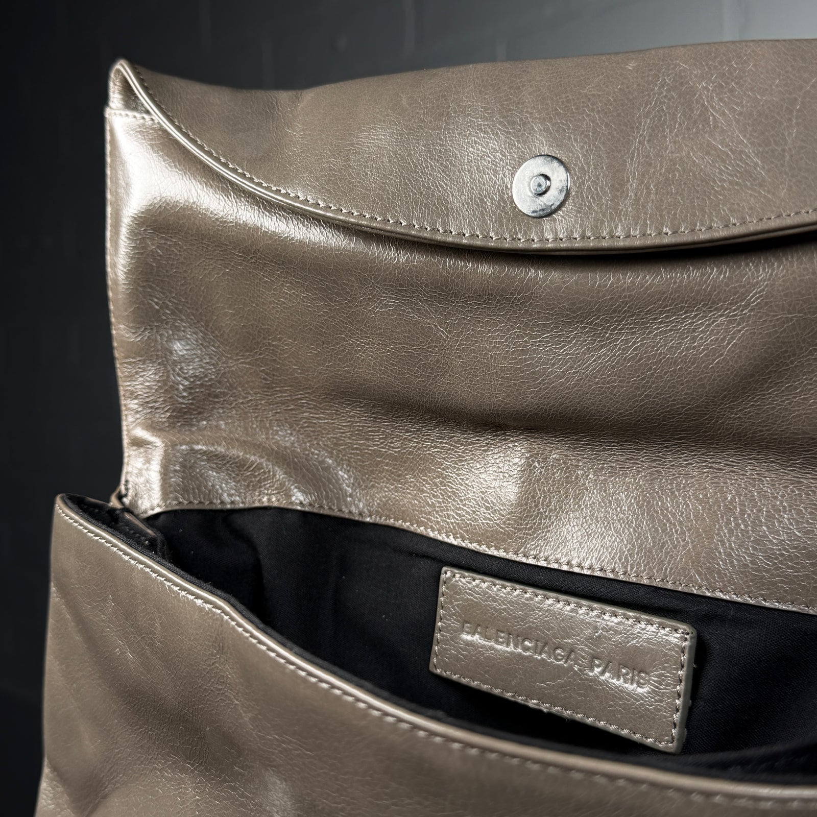 Balenciaga Leather Envelope Clutch Bag