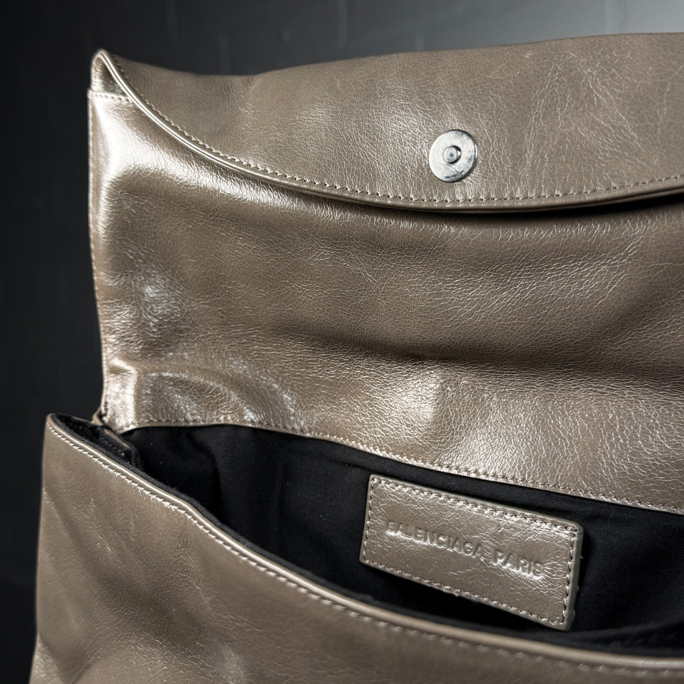 Balenciaga Leather Envelope Clutch Bag