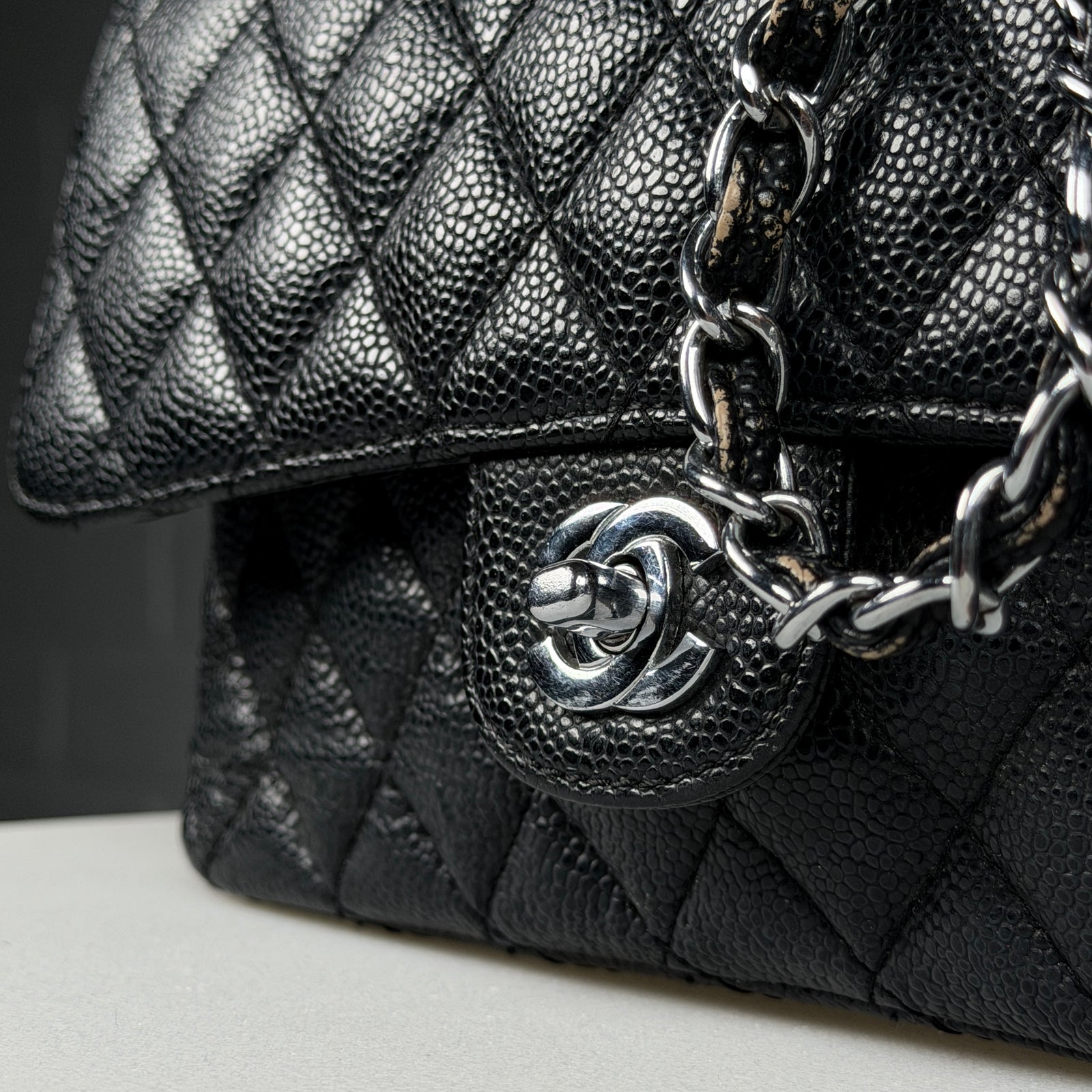 Chanel Classic Quilted Caviar Double Flap Bag