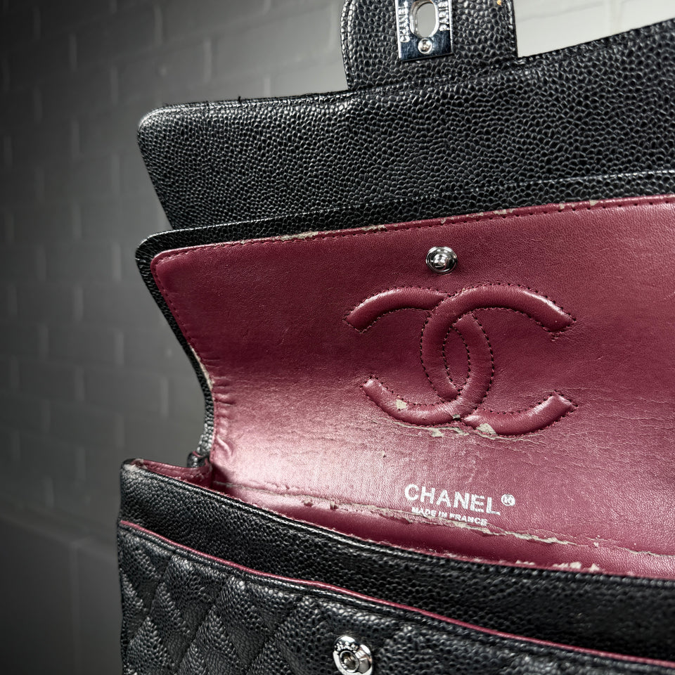 Chanel Classic Quilted Caviar Double Flap Bag
