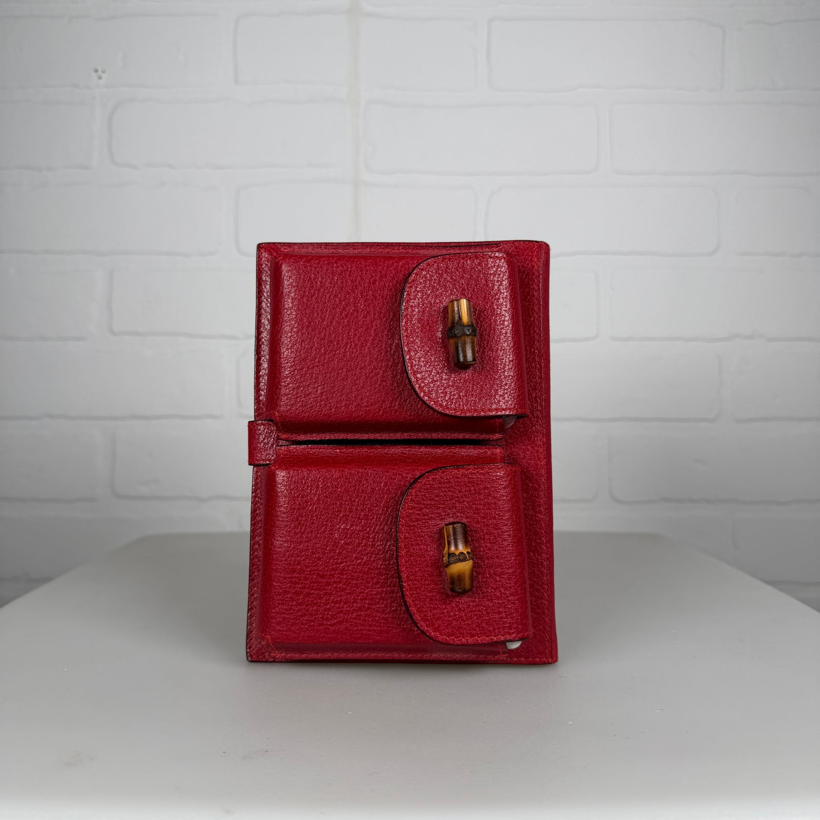 Gucci Leather Double Playing Card Decks & Notebook Bridge Set