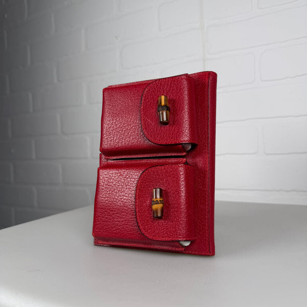 Gucci Leather Double Playing Card Decks & Notebook Bridge Set