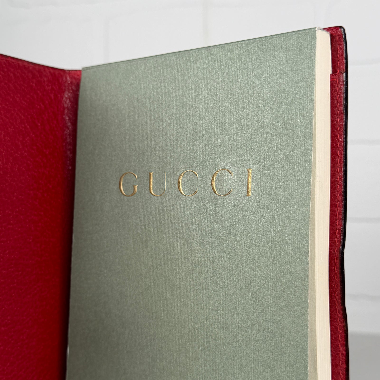 Gucci Leather Double Playing Card Decks & Notebook Bridge Set