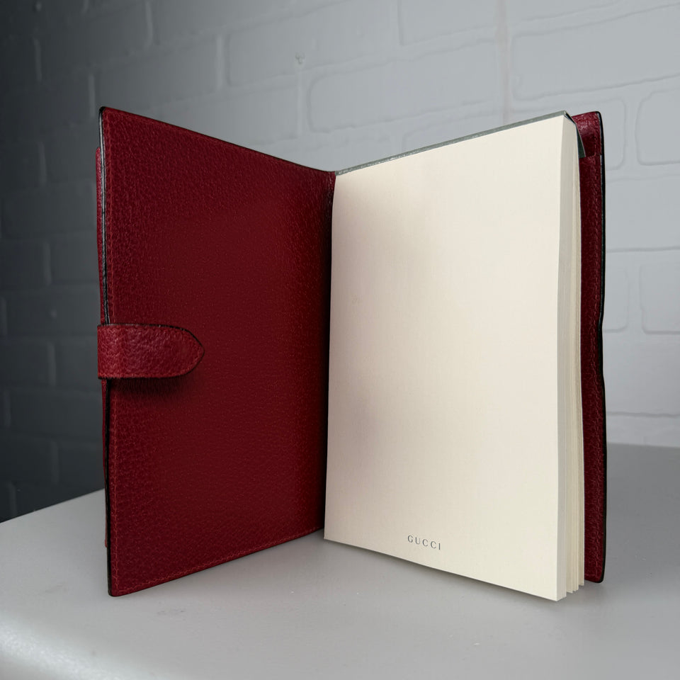 Gucci Leather Double Playing Card Decks & Notebook Bridge Set